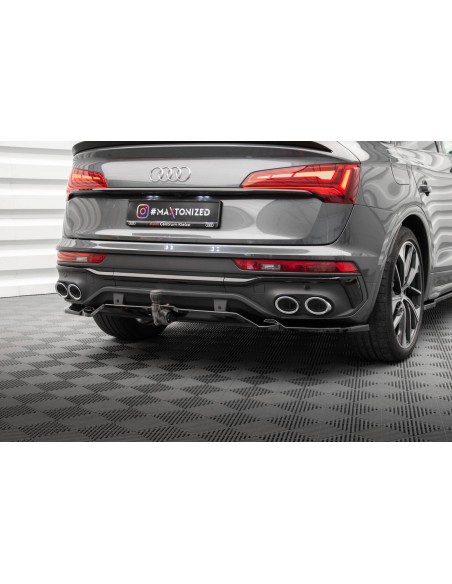 Lip trasero Audi Q5/SQ5 FY Sportback (S-Line)(Facelift)(Con barras verticales) Lip trasero Audi Q5/SQ5 FY Sportback (S-Line)(Facelift)(Con barras verticales)