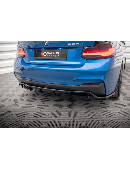 Lip trasero BMW Serie 2 F22 (Con Pack M)(Con barras verticales)