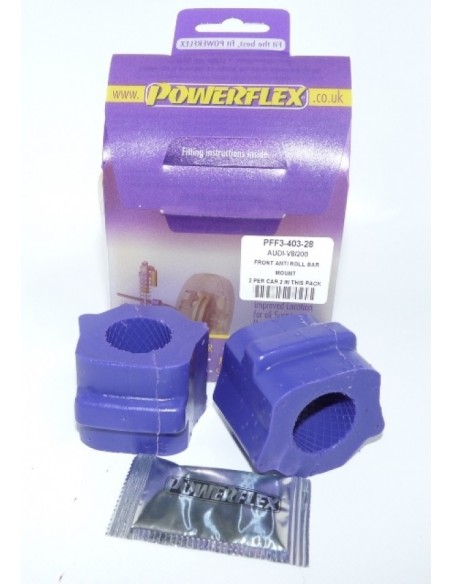 Silentblock estabilizadora del al chasis Powerflex Audi V8 44/C4 88-94 (28mm)