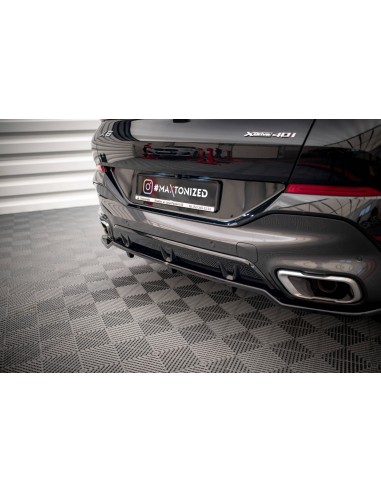 Lip trasero central V.2 BMW X6 G06 (Con pack M)(Con barras verticales)