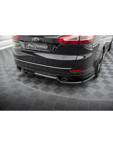 Lip trasero Ford Mondeo Mk4 Familiar (ST-Line)(Facelift)(Con barras verticales) Lip trasero Ford Mondeo Mk4 Familiar (ST-Line)(Facelift)(Con barras verticales)
