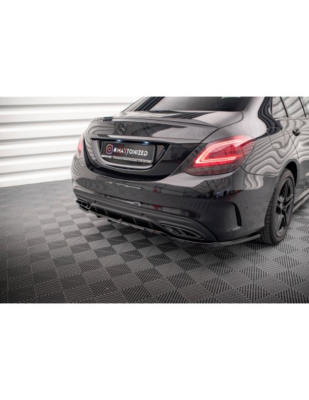 Lip trasero Mercedes-Benz Clase C W205 (AMG Line)(Facelift)(Con barras verticales)