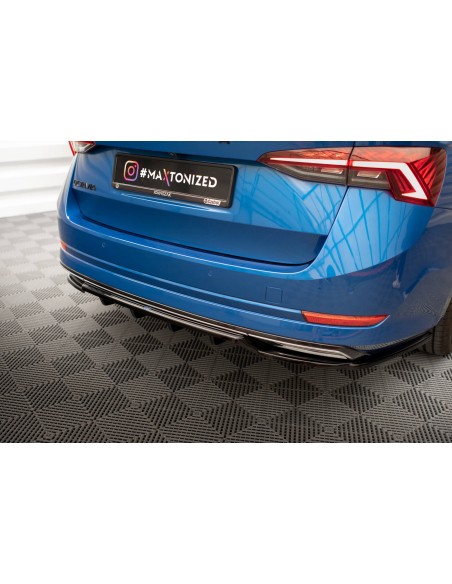 Lip trasero Skoda Octavia Sportline Mk4 (Con barras verticales)