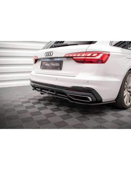 Lip trasero V.1 Audi A4 B9 (S-Line)(Facelift)(Con barras verticales)