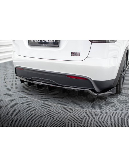 Lip trasero V.1 Tesla Model X (Facelift)(Con barras verticales)