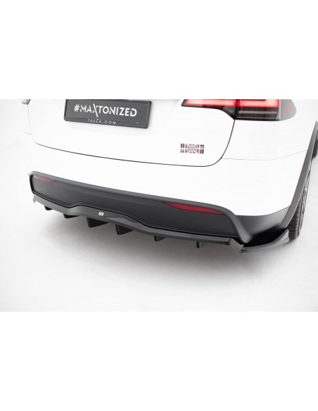 Lip trasero V.2 Tesla Model X (Facelift)(Con barras verticales)