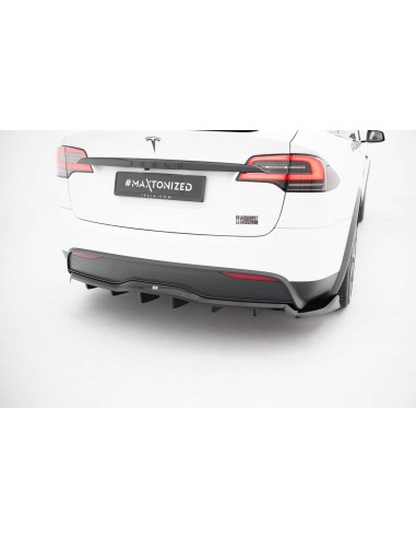 Lip trasero V.2 Tesla Model X (Facelift)(Con barras verticales)