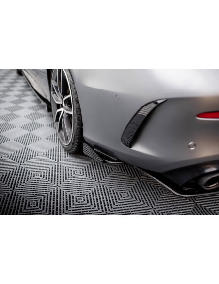 Lips traseros laterales Street Pro Mercedes-Benz Clase C 43 AMG Coupé C205 (Facelift)(Con flaps)