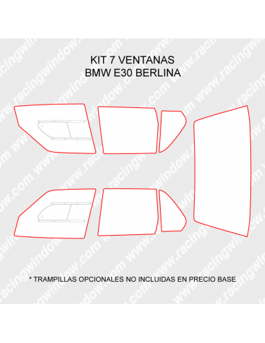 Cristales policarbonato BMW Serie 3 E30 Sedan