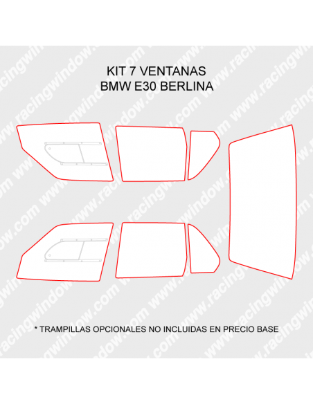 Cristales policarbonato BMW Serie 3 E30 Sedan