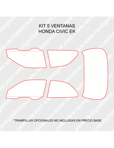 Cristales policarbonato Honda Civic EK