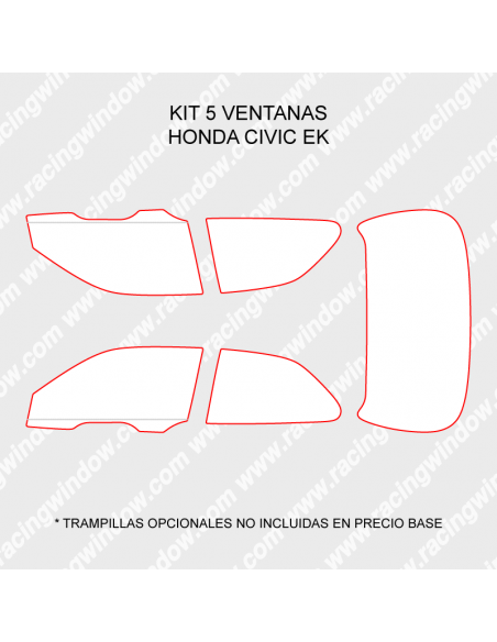 Cristales policarbonato Honda Civic EK