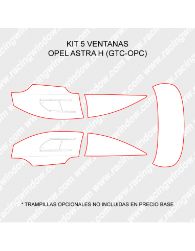 Cristales policarbonato Opel Astra H GTC/OPC