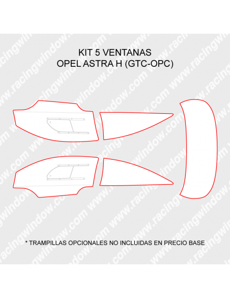 Cristales policarbonato Opel Astra H GTC/OPC