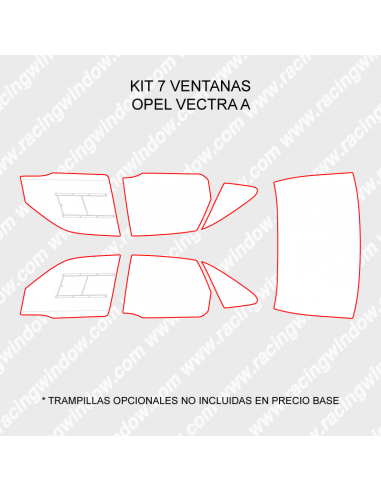 Cristales policarbonato Opel Vectra A Sedan