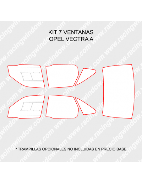 Cristales policarbonato Opel Vectra A Sedan