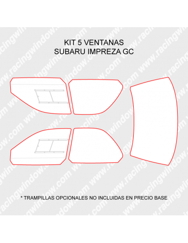 Cristales policarbonato Subaru Impreza GC