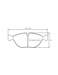 Pastillas Pagid Racing RS44 Mercedes-Benz Clase E W211 delanteras (Con paquete sport)(Pinza Ate)