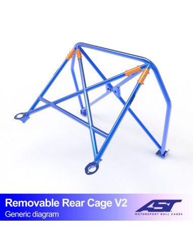 Arco trasero Seat Leon (5F) 3 puertas Hatchback REMOVABLE REAR CAGE V2