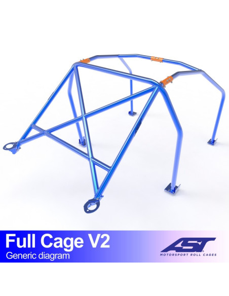 Jaula Audi A3/S3 (8L) 3 puertas Hatchback FWD FULL CAGE V2