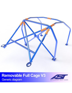 Jaula Audi A3/S3 (8V) 5 puertas Sportback Quattro REMOVABLE FULL CAGE V3
