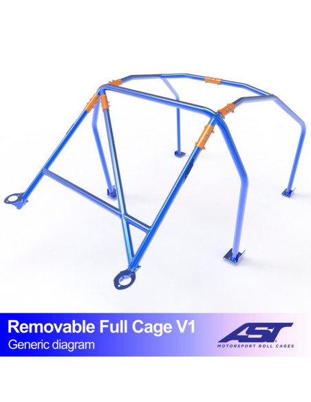 Jaula Audi A4/S4 (B5) 4 puertas Sedan Quattro REMOVABLE FULL CAGE V1 Jaula Audi A4/S4 (B5) 4 puertas Sedan Quattro REMOVABLE FULL CAGE V1