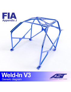 Jaula Audi A4/S4 (B5) 4 puertas Sedan Quattro WELD IN V3