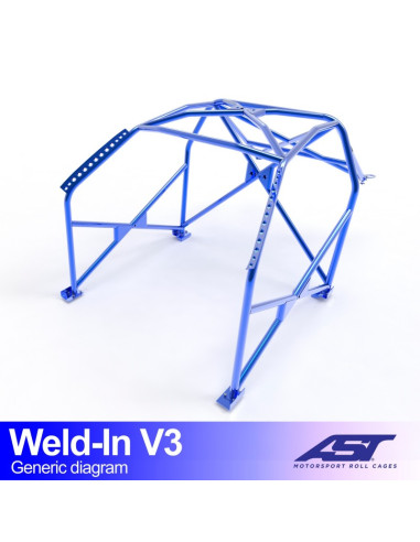 Jaula Audi TT (8N) 3 puertas Hatchback Quattro WELD IN V3