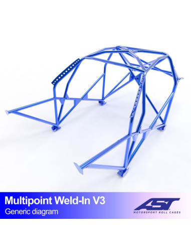 Jaula Ford Sierra (Mk1/Mk2/Mk3) 5 puertas Sedan RWD MULTIPOINT WELD IN V3