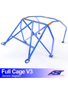 Jaula Mazda MX-3 (EC) 3 puertas Coupe FULL CAGE V3