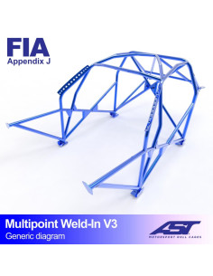 Jaula Opel Calibra 3 puertas Coupe 4X4 MULTIPOINT WELD IN V3