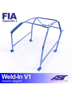 Jaula Opel Calibra 3 puertas Coupe 4X4 WELD IN V1