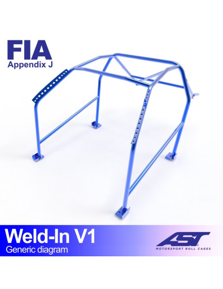 Jaula Opel Corsa (A) 3 puertas Hatchback WELD IN V1