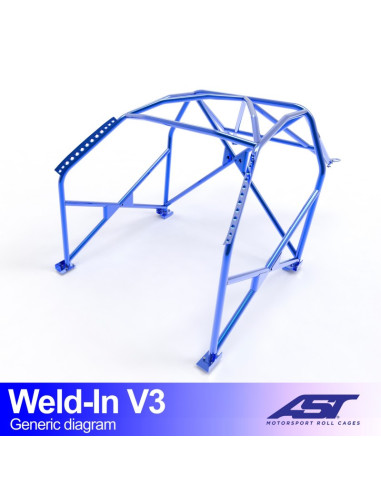 Jaula Opel Corsa (E) 3 puertas Hatchback WELD IN V3