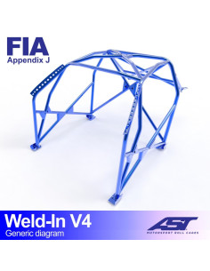Jaula Renault Megane I 3 puertas Coupe WELD IN V4