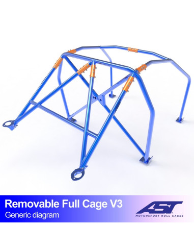 Jaula Toyota MR-2 (W20) 2 puertas Roadster REMOVABLE FULL CAGE V3