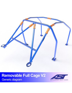 Jaula Toyota MR-2 (W30) 2 puertas Roadster REMOVABLE FULL CAGE V2