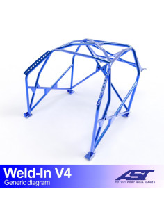 Jaula Volkswagen Beetle (Mk1) 3 puertas Hatchback WELD IN V4