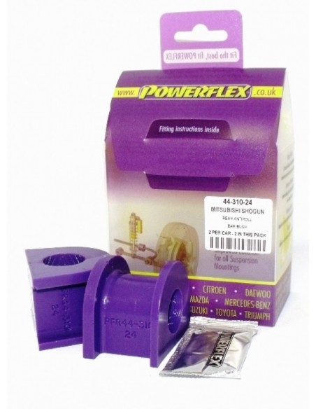 Silentblock estabilizadora tras Powerflex 24mm Mitsubishi Montero/Pajero 00-06