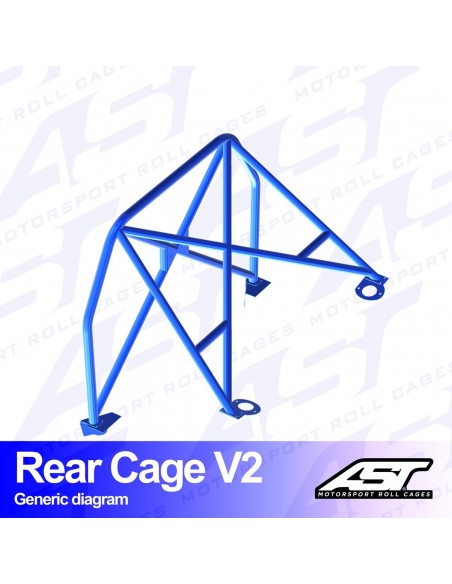 Arco trasero Audi A3 / S3 (8L) 3 puertas Hatchback Quattro REAR CAGE V2 Arco trasero Audi A3 / S3 (8L) 3 puertas Hatchback Quattro REAR CAGE V2
