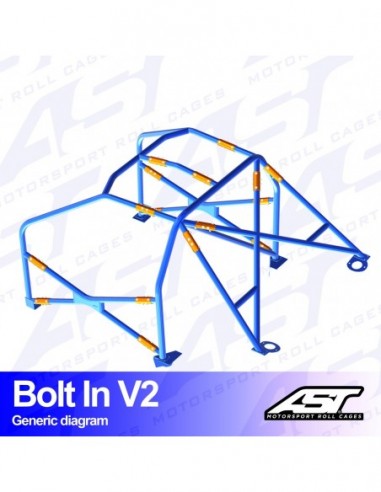 Jaula Alfa Romeo 147 (Tipo 937) 3 puertas Hatchback BOLT IN V2