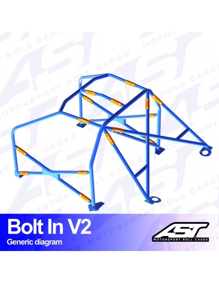 Jaula Alfa Romeo 147 (Tipo 937) 3 puertas Hatchback BOLT IN V2