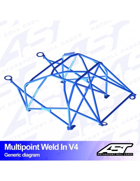 Jaula Audi A1 (8X) 3 puertas Hatchback FWD MULTIPOINT WELD IN V4 Jaula Audi A1 (8X) 3 puertas Hatchback FWD MULTIPOINT WELD IN V4