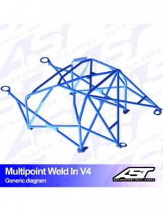 Jaula Audi A3/S3 (8P) 3 puertas Hatchback Quattro MULTIPOINT WELD IN V4