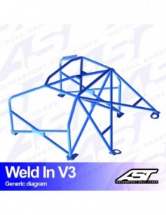 Jaula Audi A3/S3 (8P) 3 puertas Hatchback Quattro WELD IN V3