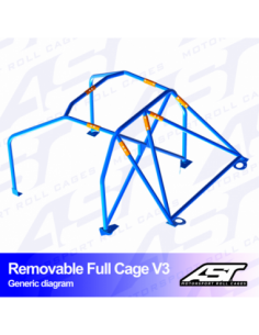 Jaula Audi A3/S3 (8V) 5 puertas Sportback Quattro REMOVABLE FULL CAGE V3
