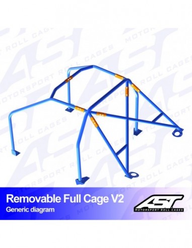 Jaula Audi TT (8N) 3 puertas Hatchback FWD REMOVABLE FULL CAGE V2