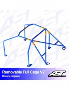 Jaula BMW (E30) 3-Series 2 puertas Coupe RWD REMOVABLE FULL CAGE V2