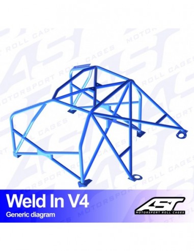 Jaula BMW (E30) 3-Series 2 puertas Coupe RWD WELD IN V4