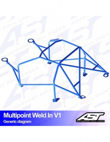 Jaula BMW (E30) 3-Series 4 puertas Sedan RWD MULTIPOINT WELD IN V1